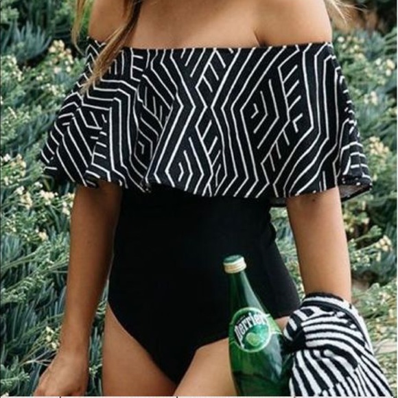 Other - NWOT Flounce One Piece Off Shoulder
